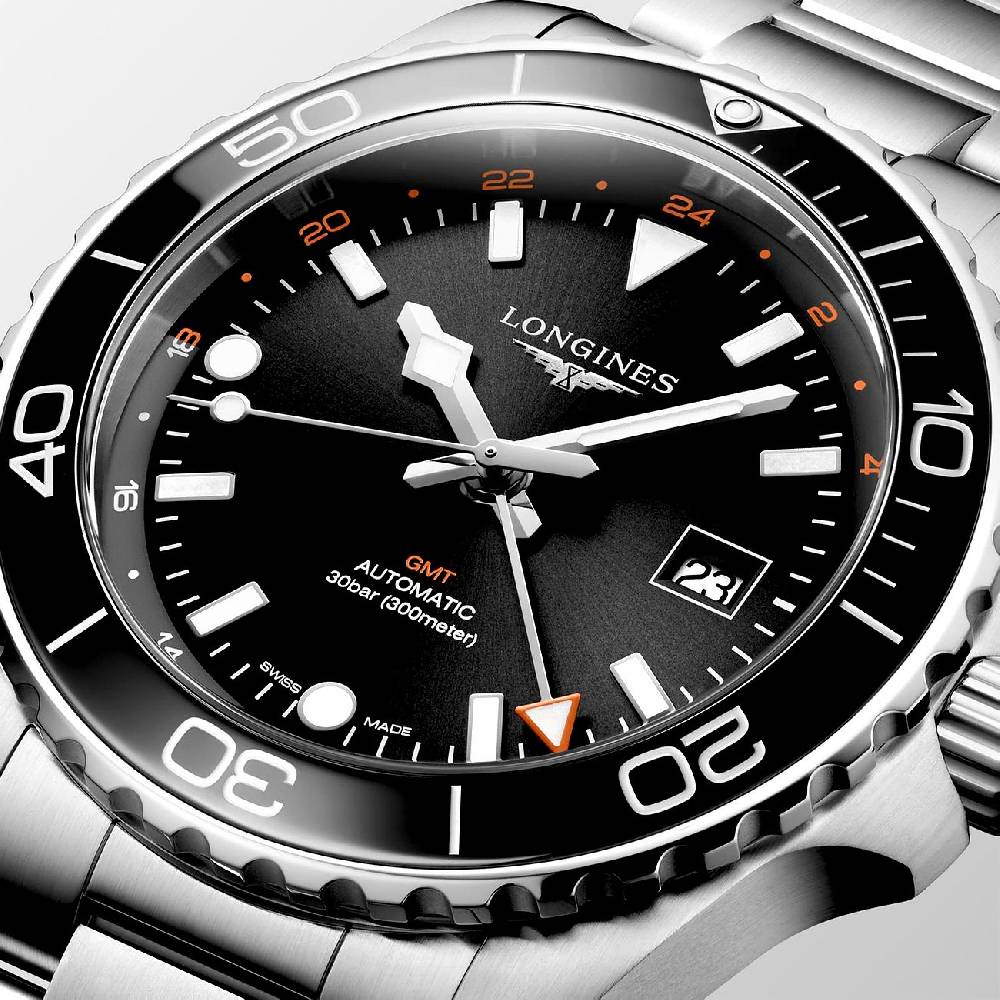 Longines Herrenuhr Hydroconquest GMT L38904566 Neueste Stile