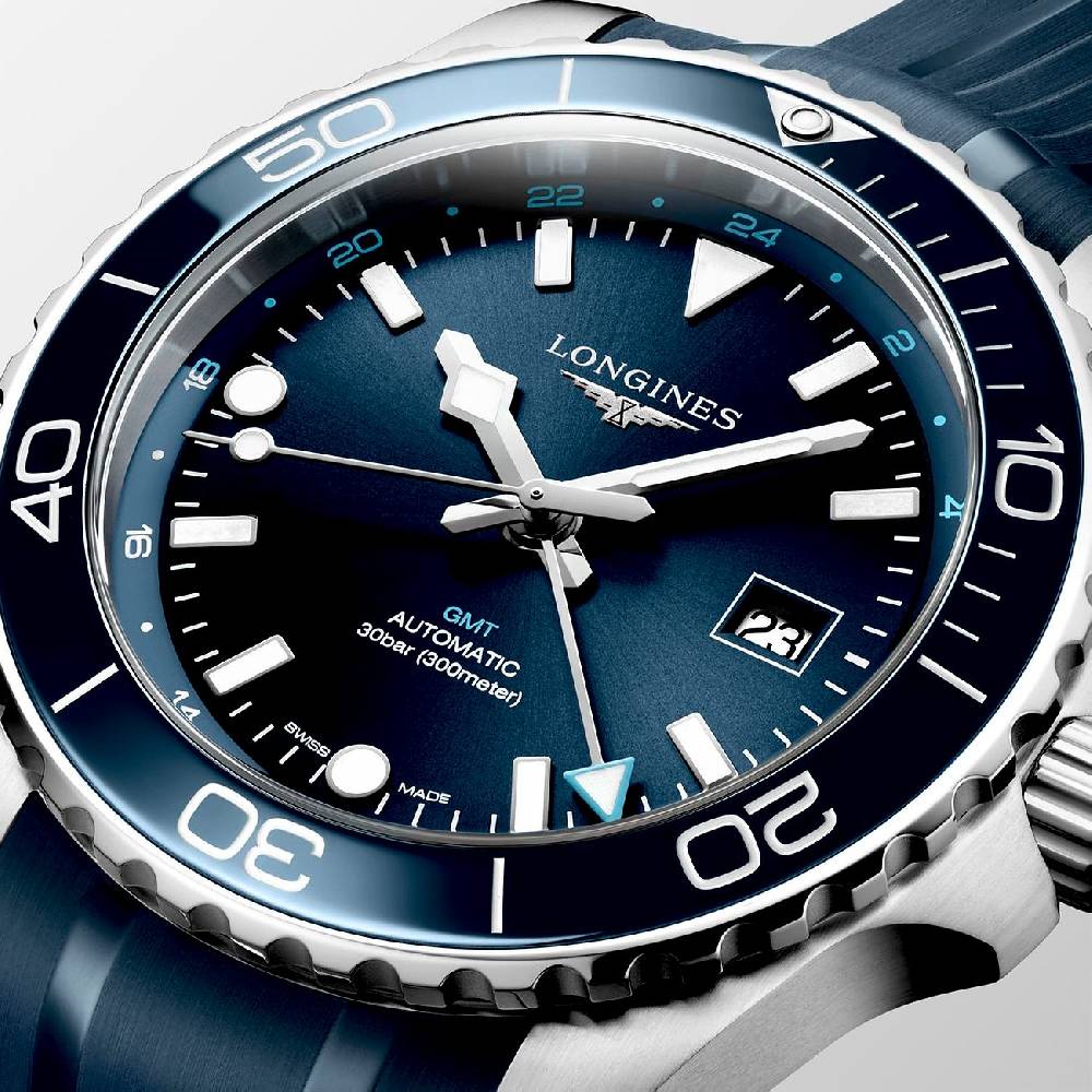 Longines Herrenuhr Hydroconquest GMT L38904969 Große Rabatte