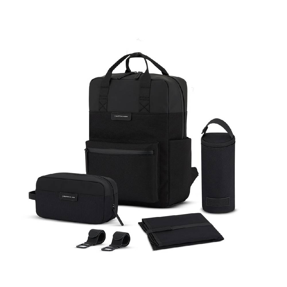 Kpten & Son Bergen Pro Diaper Backpack All Black