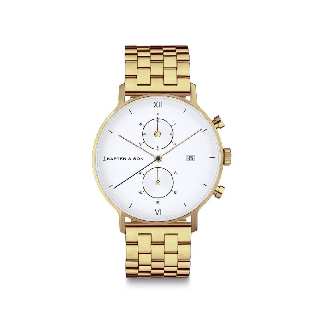 Kpten & Son Chrono Small Gold Steel