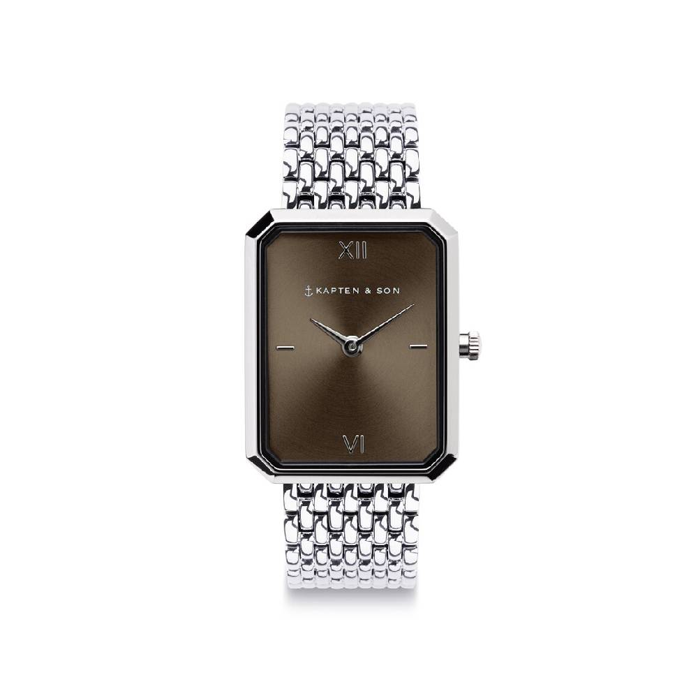Kpten & Son Grace Silver Brown Woven Steel
