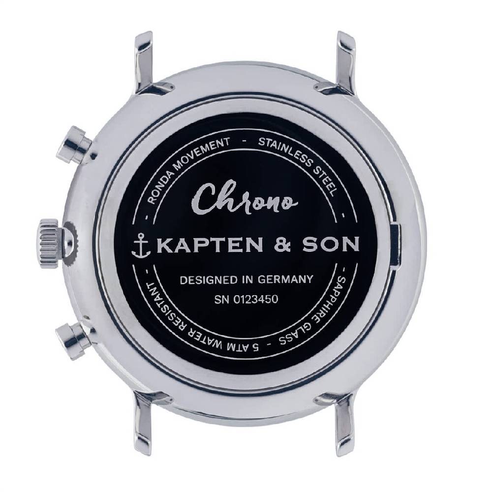 Kpten & Son Chrono Small Silver Steel Große Rabatte