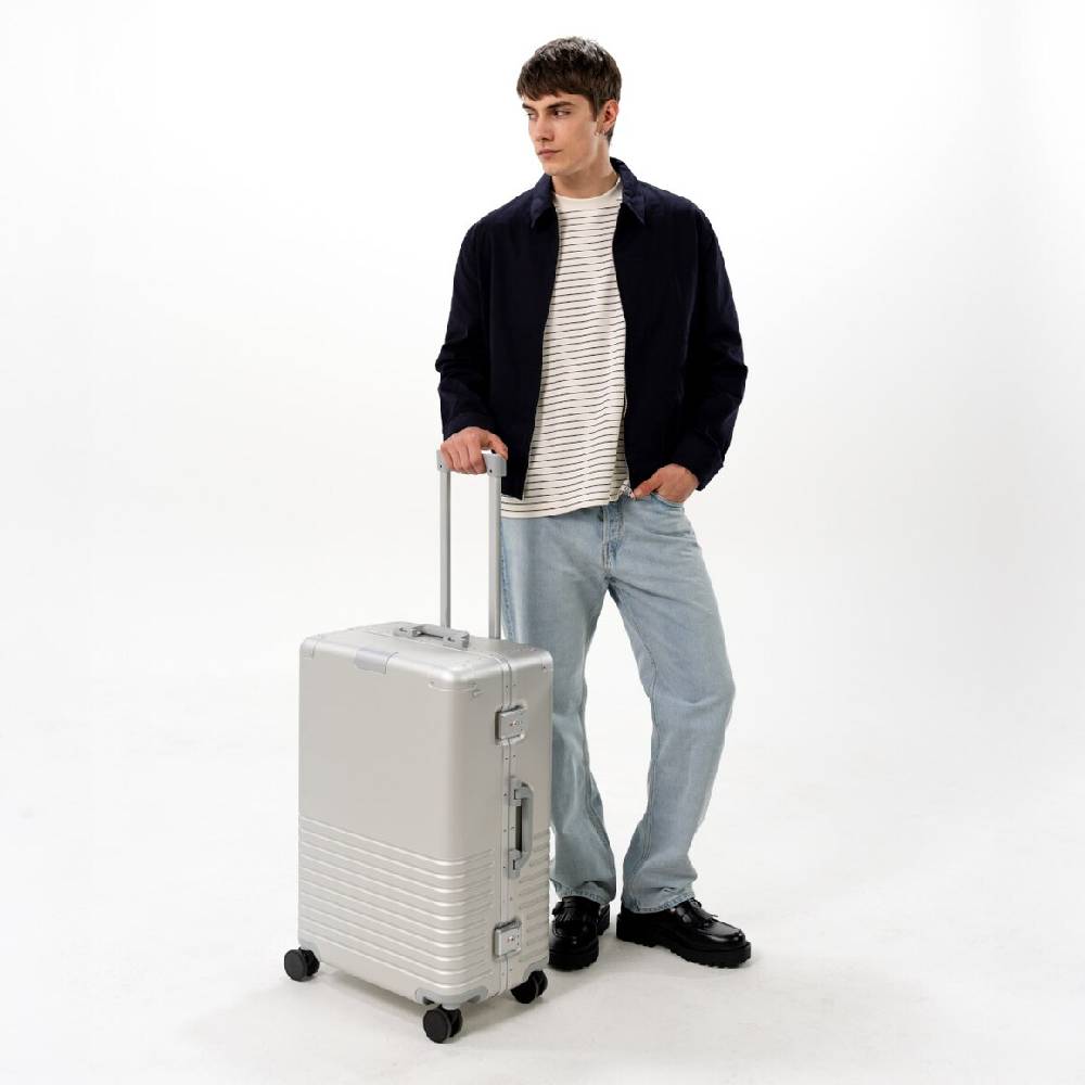 Kpten & Son Heathrow Aluminium Check In Silver Letzte 2 Tage