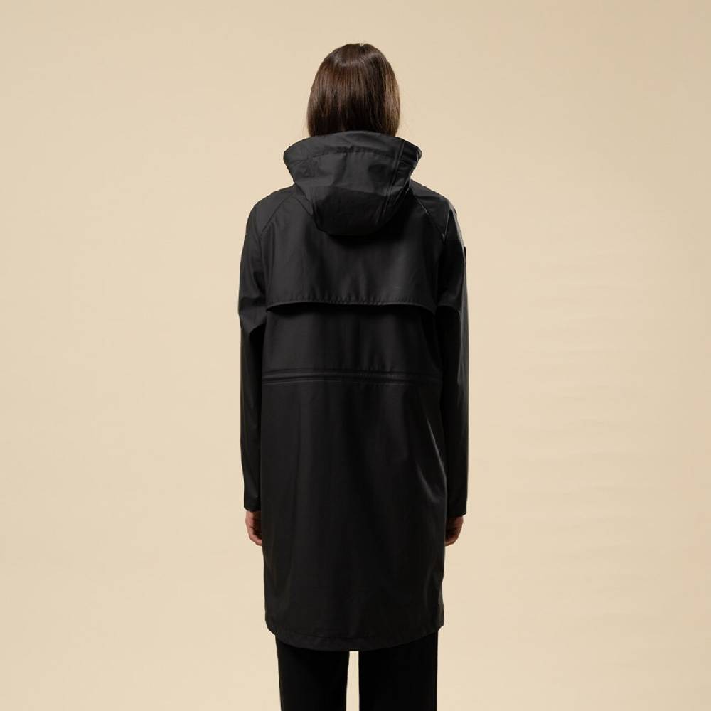 Kpten & Son Everyday Rain Jacket Long Midnight Black Sonderangebot der Fabrik