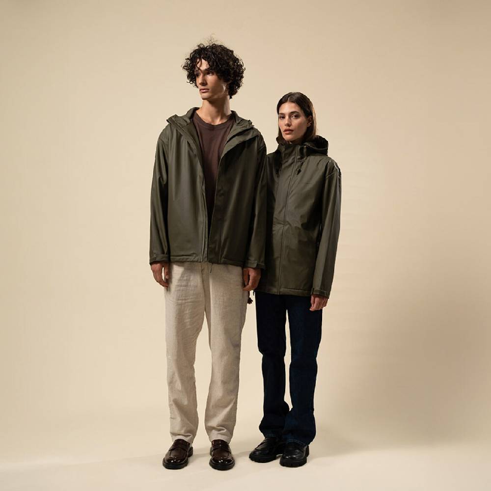 Kpten & Son Everyday Rain Jacket Short Forest Green Riesige Rabatte