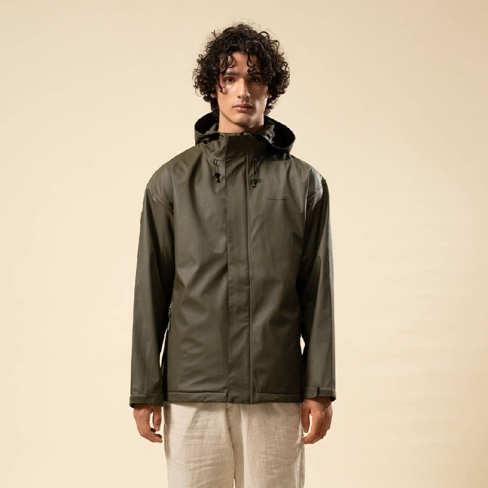 Kpten & Son Everyday Rain Jacket Short Forest Green Riesige Rabatte