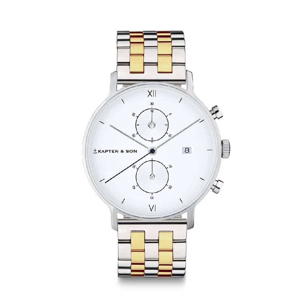 Kpten & Son Chrono Silver Bicolor Steel