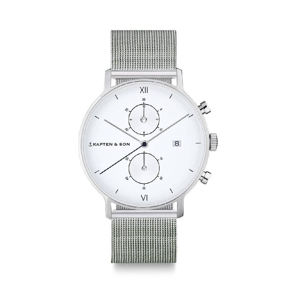 Kpten & Son Chrono Silver Mesh