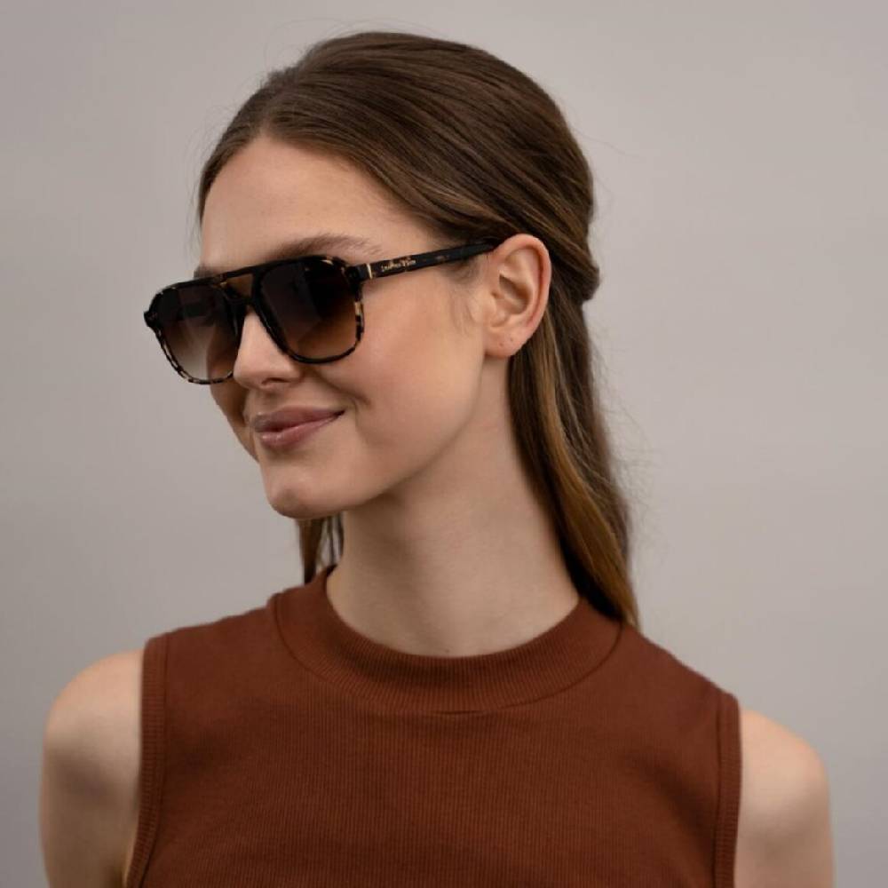 Kpten & Son Zurich Oversize Crystal Tortoise Brown Neueste Mode