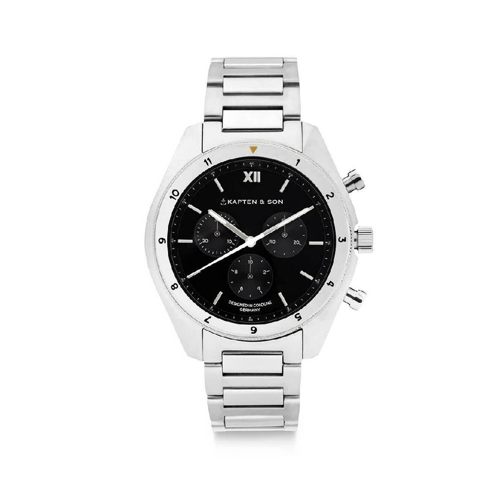 Kpten & Son Rise Small Silver Black Steel