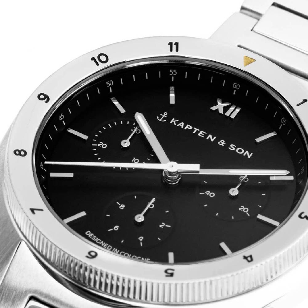 Kpten & Son Rise Small Silver Black Steel Kostenloser Versand international