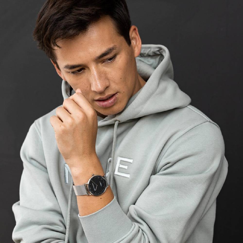 Kpten & Son Campus Silver Black Mesh Große Rabatte