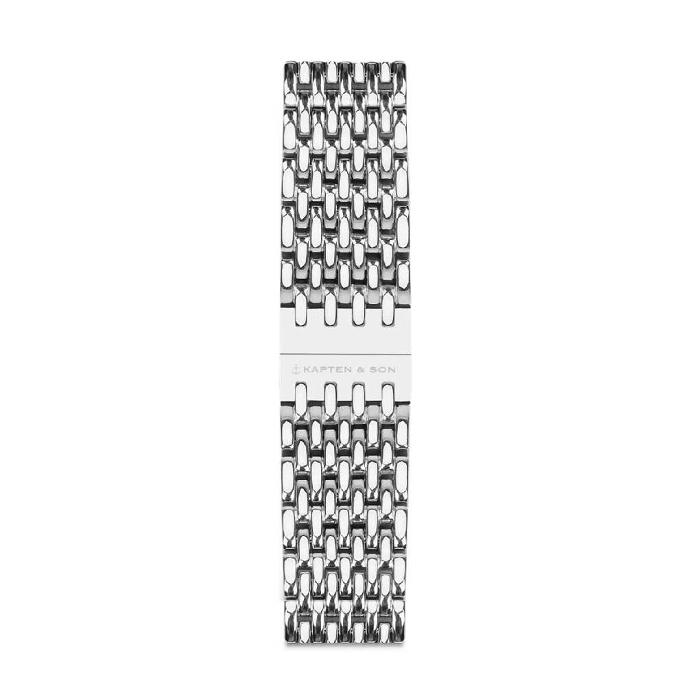 Kpten & Son Woven Steel Strap Silver
