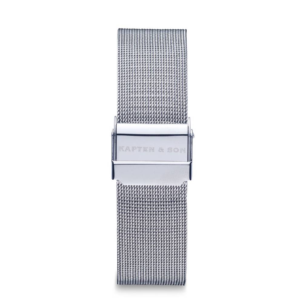 Kpten & Son Mesh Strap Silver
