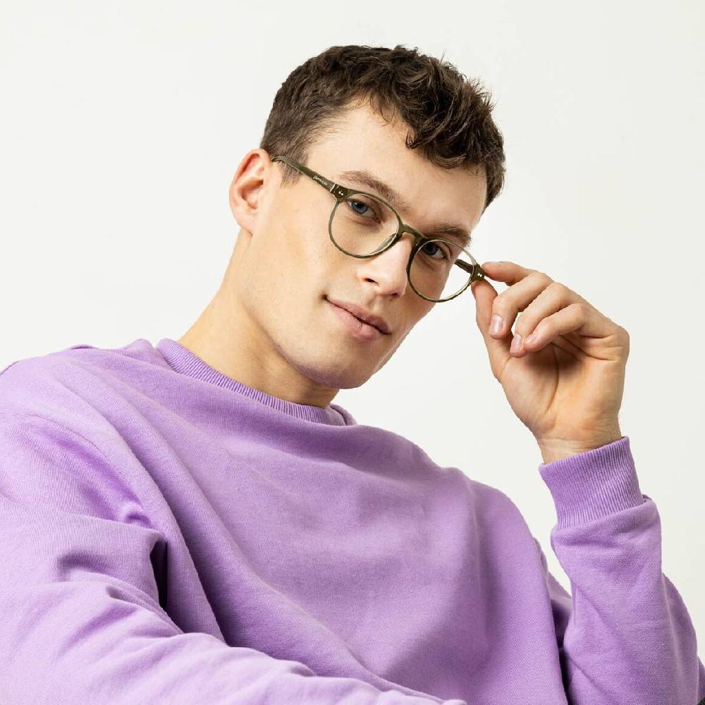 Kpten & Son Marais Transparent Olive mit Sehstärke Zeitlich begrenztes Angebot