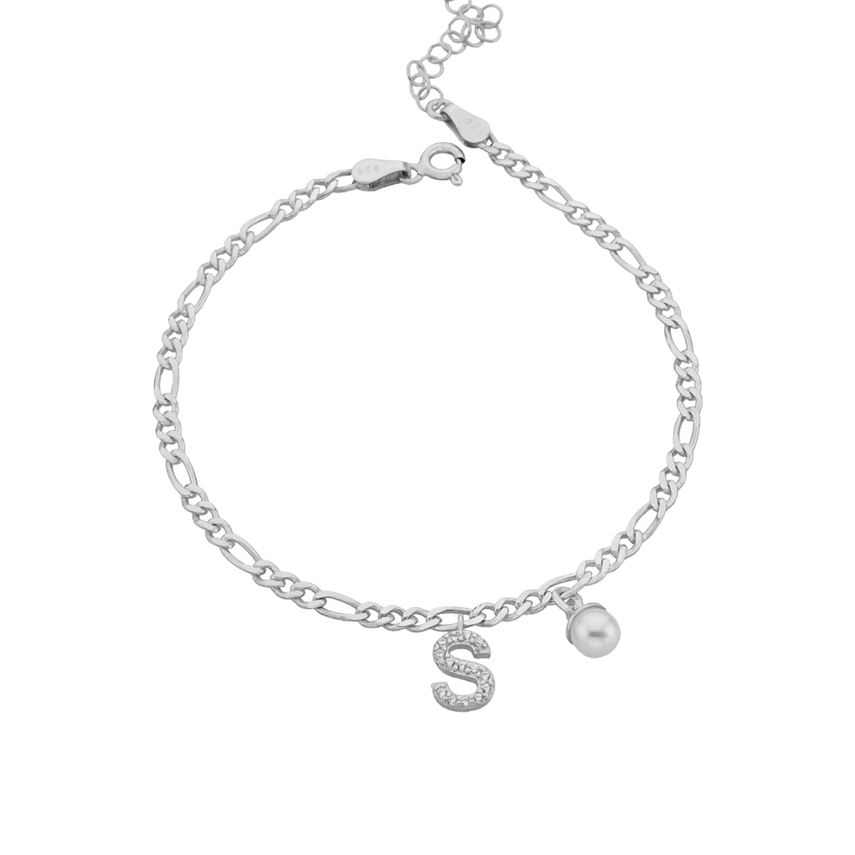 Kardelen Pearl Buchstaben Armkette - 925 SILBER JETZT KAUFEN