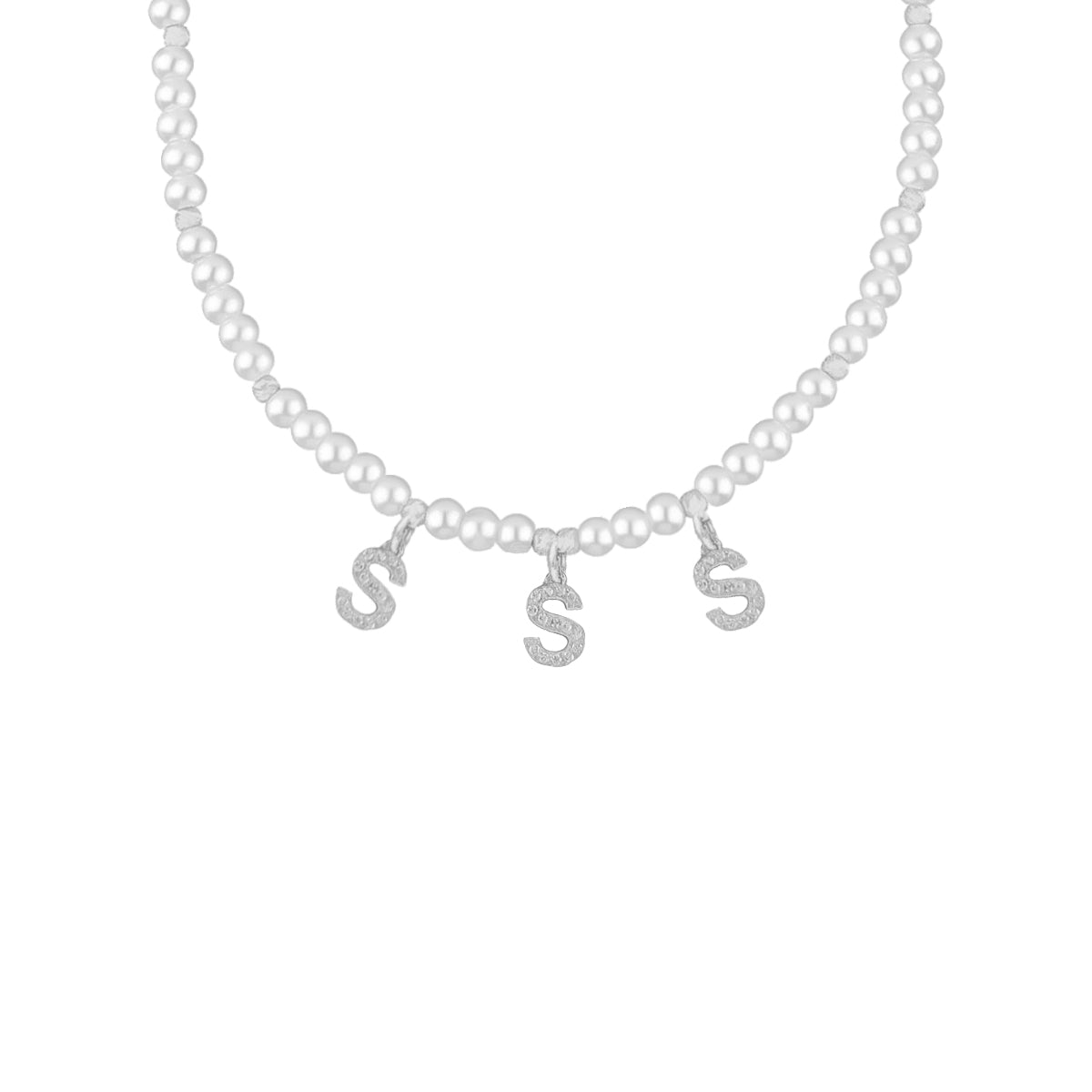 Kardelen Pearl Vibes Zirkonia Buchstaben Namenskette - 925 SILBER Nur noch ein Tag übrig