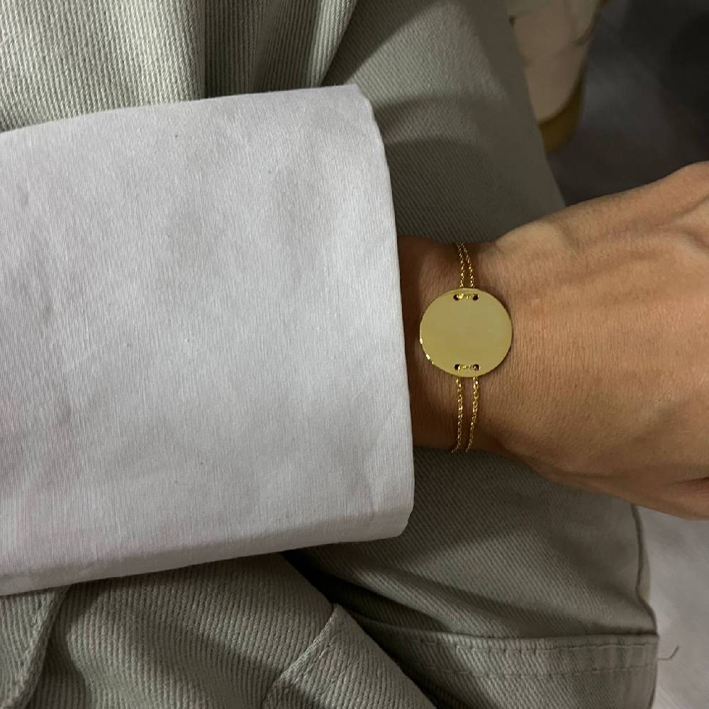 Kardelen Plättchen Gravurarmband - 925 SILBER 2025