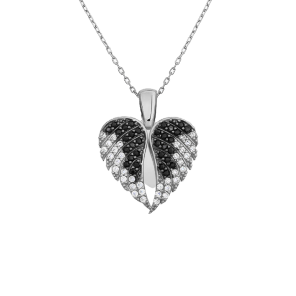 Kardelen Herz & Flügel Gravurkette - 925 SILBER Schlussverkauf