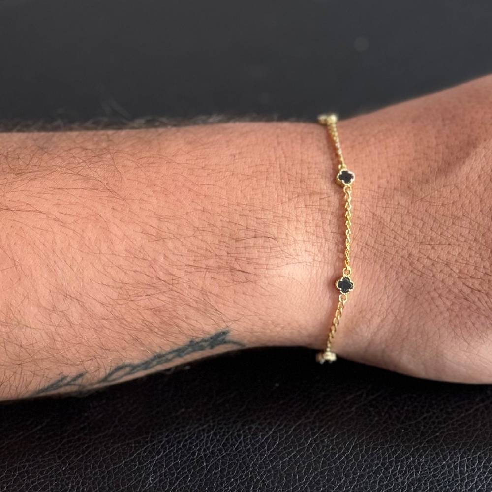 Kardelen MINIMAL KLEE GOURMET ARMKETTE - 925 SILBER Fabrikverkauf