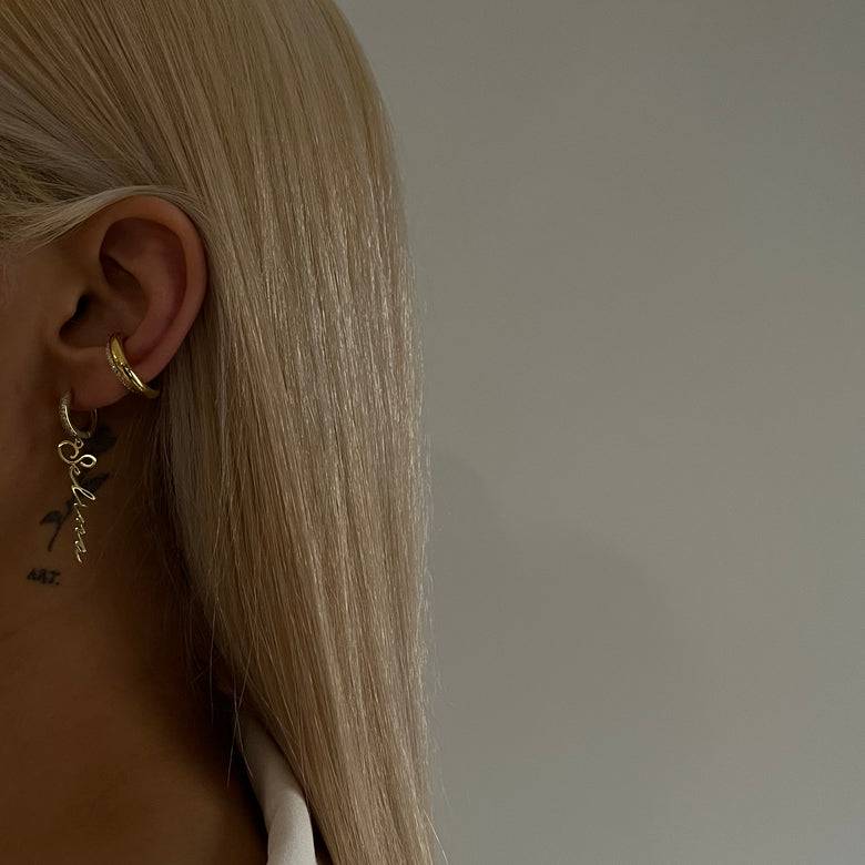 Kardelen Namensohrring mit Zirkonia - 925 SILBER Vatertagsangebot
