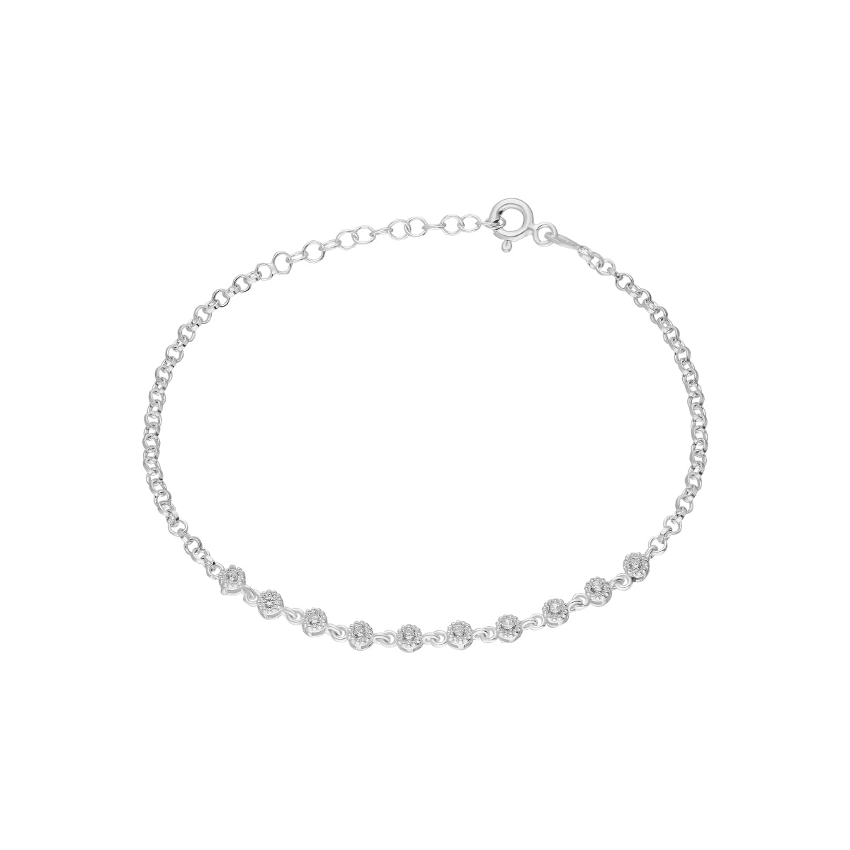 Kardelen Voll Stein Armkette - 925 SILBER Top Angebot