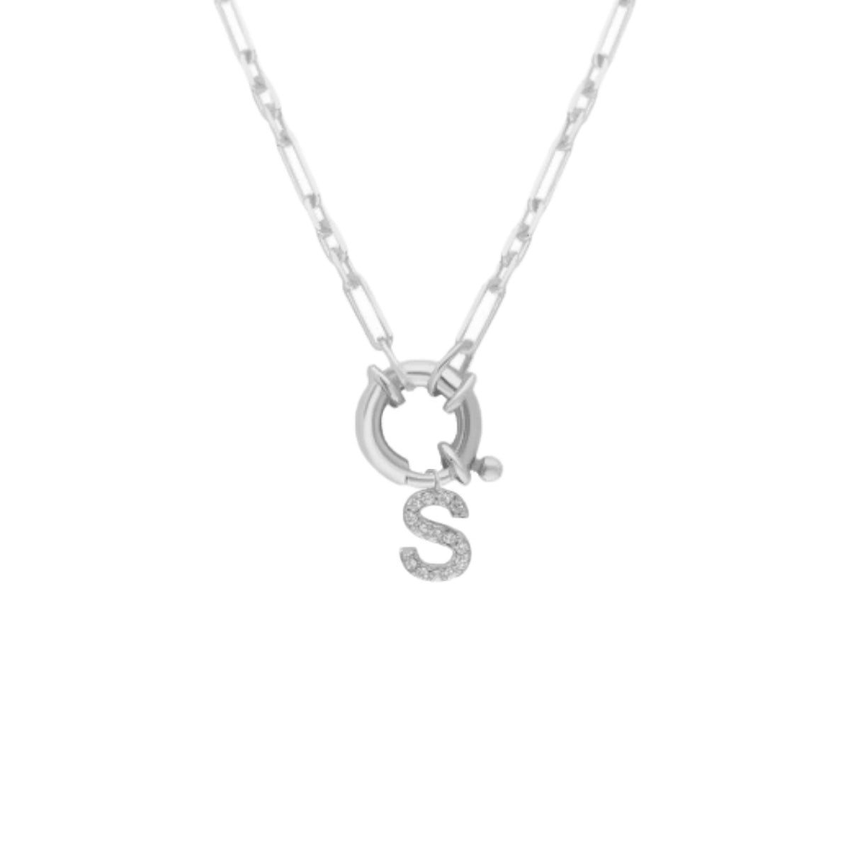 Kardelen Chain Zirkonia Buchstaben Halskette - 925 SILBER Große Rabatte