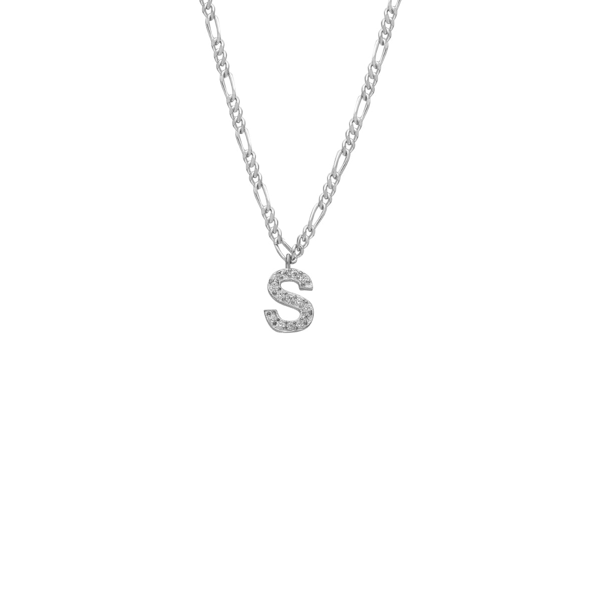 Kardelen Buchstabenkette mit Zirkonia Stein - 925 SILBER Kauf eins, bekomm eins gratis