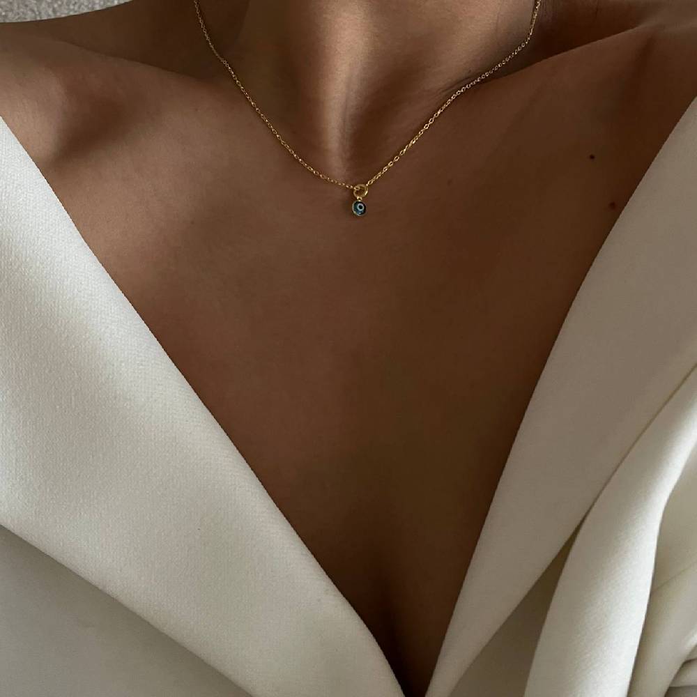 Kardelen Minimal Nazar Halskette - 925 SILBER Super Sparpreis
