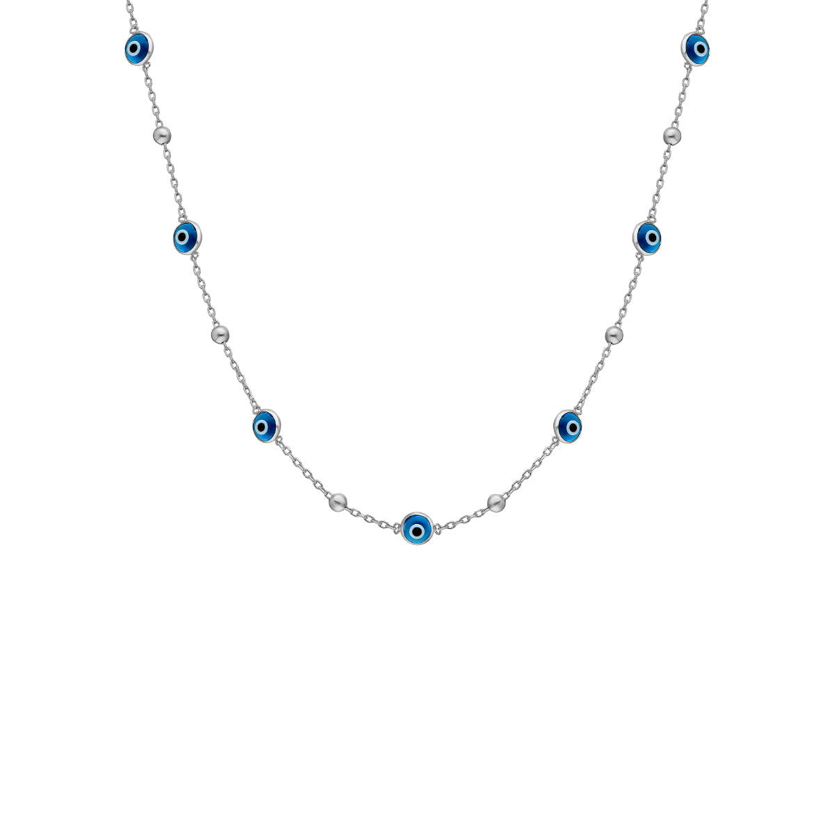 Kardelen Minimal Multi Nazar Halskette - 925 SILBER Kostenlose Rückgabe