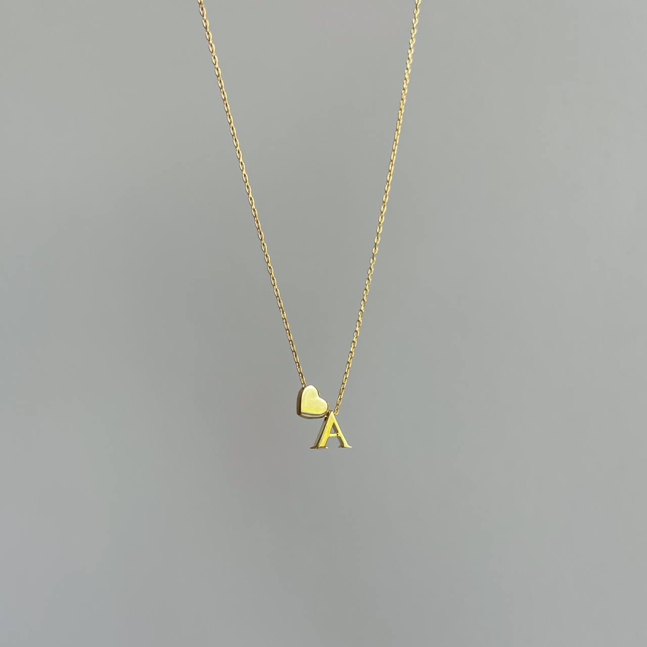 Kardelen Heart & letter Necklace - 925 SILBER Riesige Rabatte