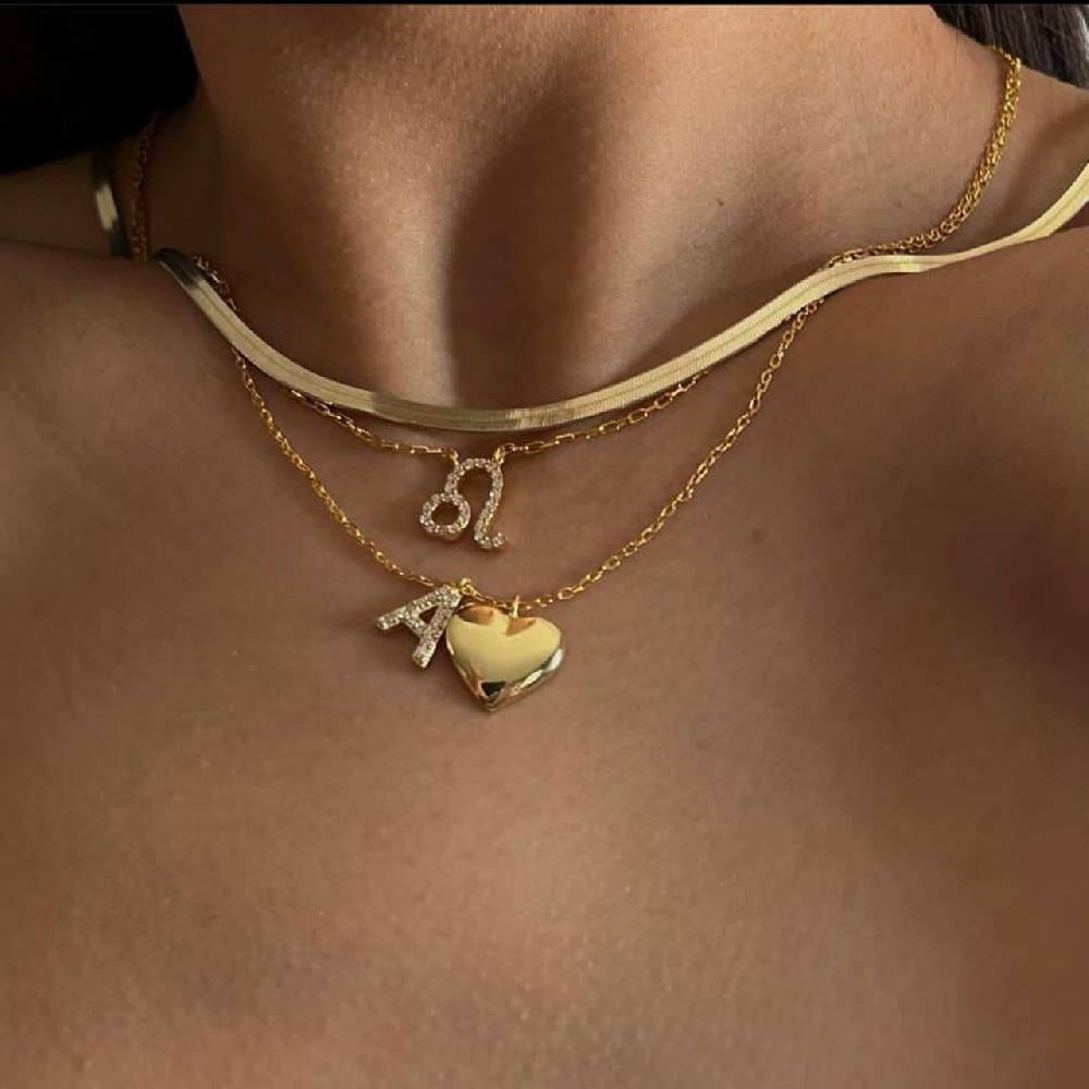 Kardelen Herz Kette mit Wunschbuchstabe - 925 SILBER im Angebot