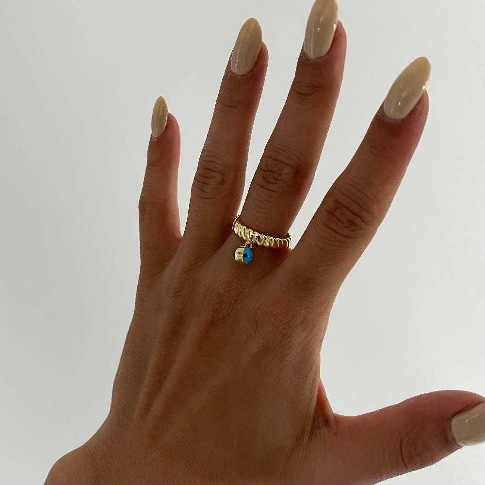 Kardelen Burma Nazar Ring - 925 SILBER Günstiger Verkauf