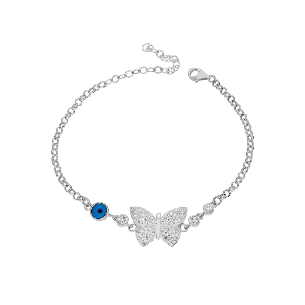 Kardelen Butterfly Nazar Armkette - 925 SILBER Blitzverkäufe