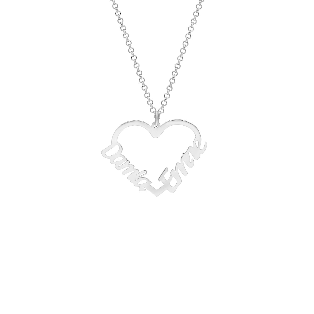 Kardelen Herzkette mit 2 Namen - 925 SILBER Online Shopping