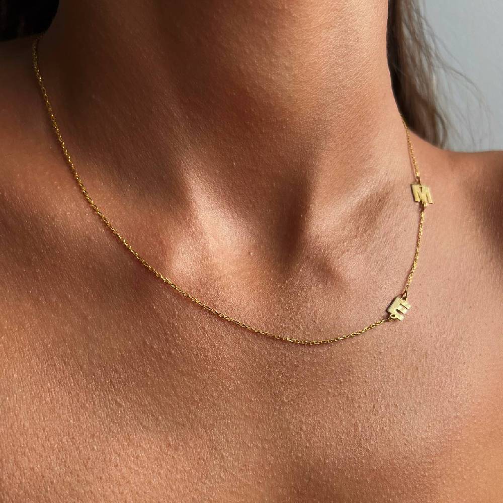 Kardelen 2ER INITIAL HALSKETTE - 925 SILBER Online Outlet