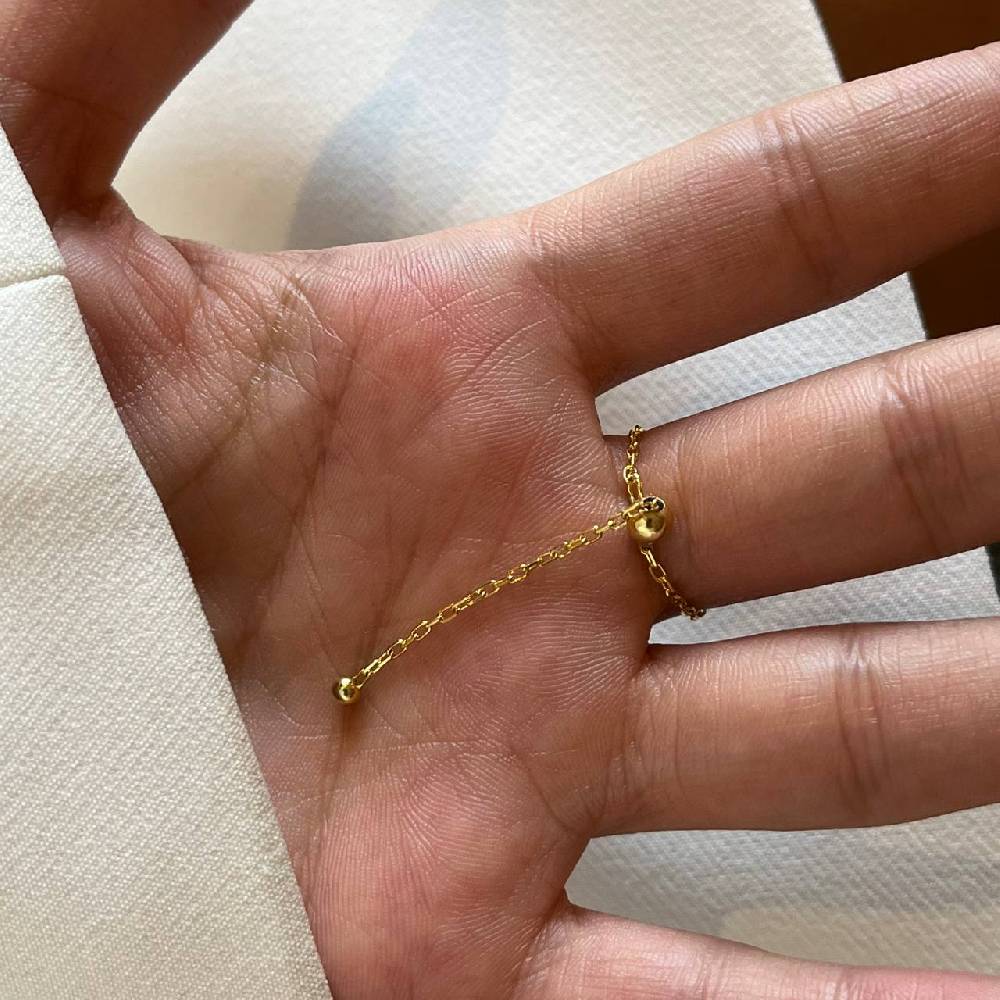 Kardelen CHAIN RING NAZAR ZIRKONIA - 925 SILBER Räumungsverkauf