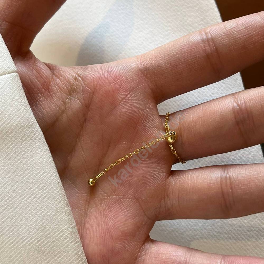 Kardelen NAZAR CHAIN RING - 925 SILBER Tägliche Deals