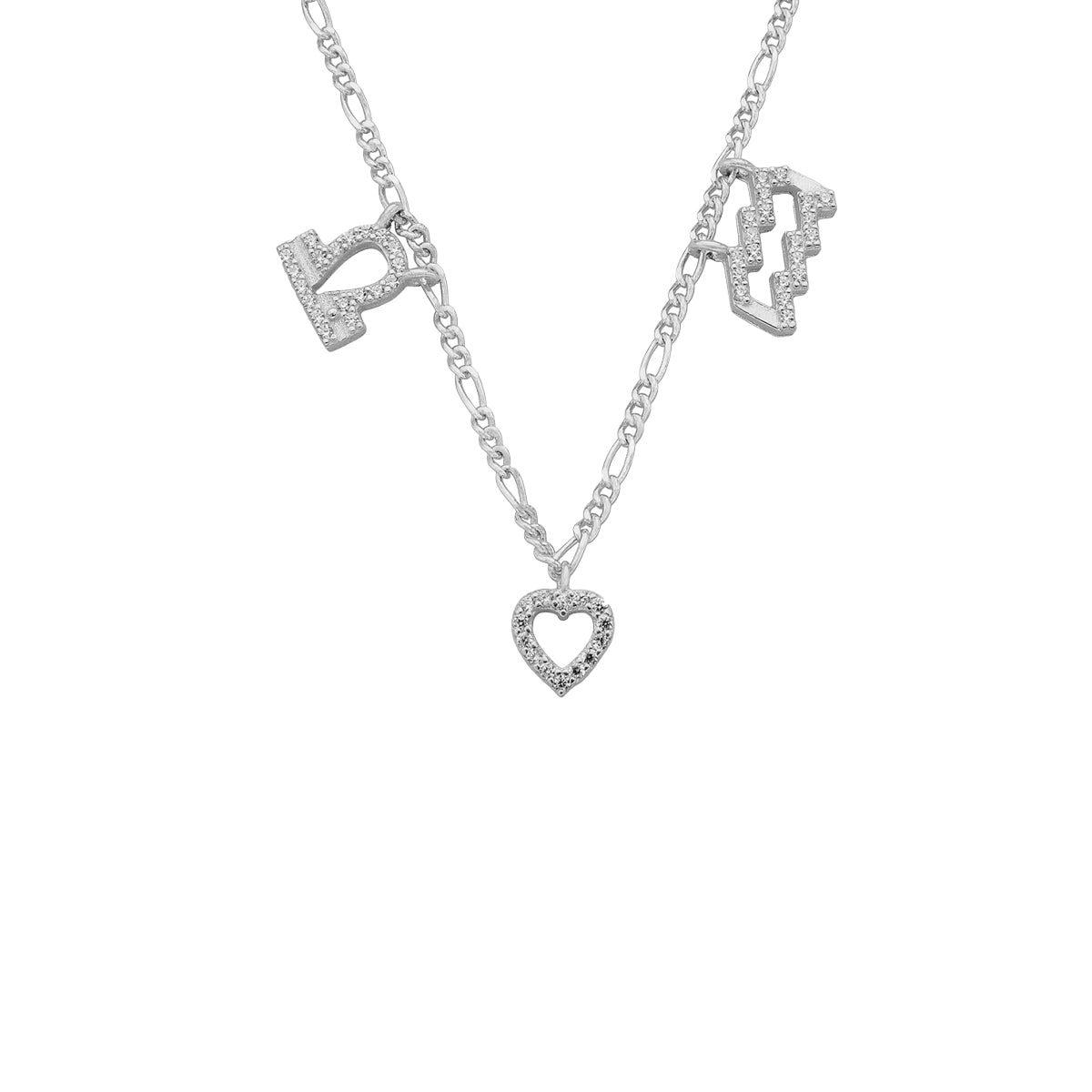 Kardelen Sternzeichen Partner Kette mit Herz 2 - 925 SILBER Letzter Tag