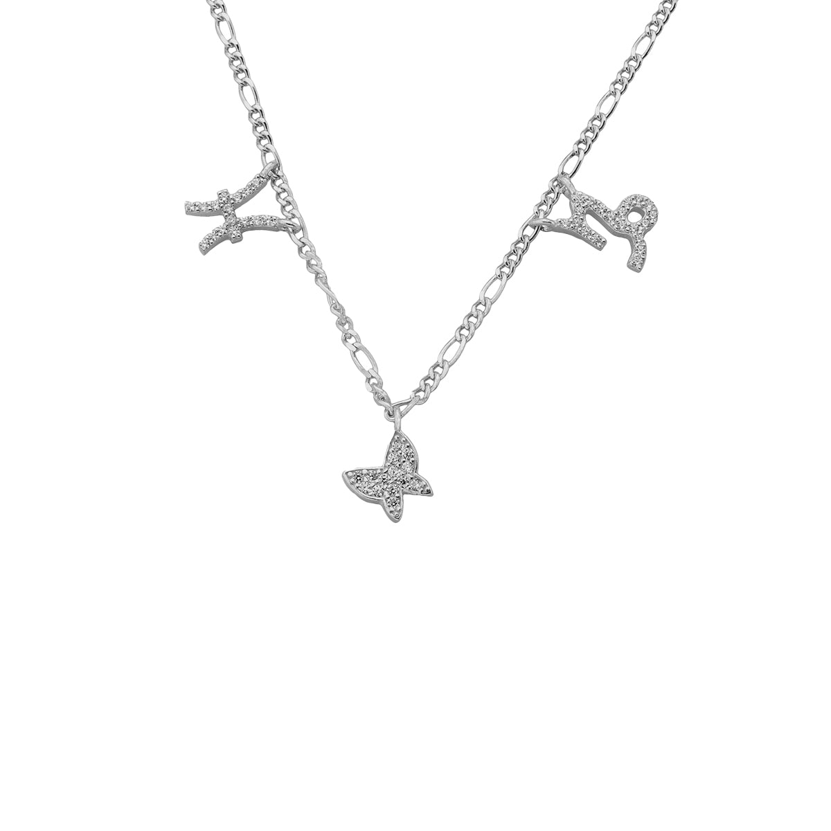 Kardelen Sternzeichen Partner Kette mit Schmetterling - 925 SILBER Zeitbegrenzte Promotion