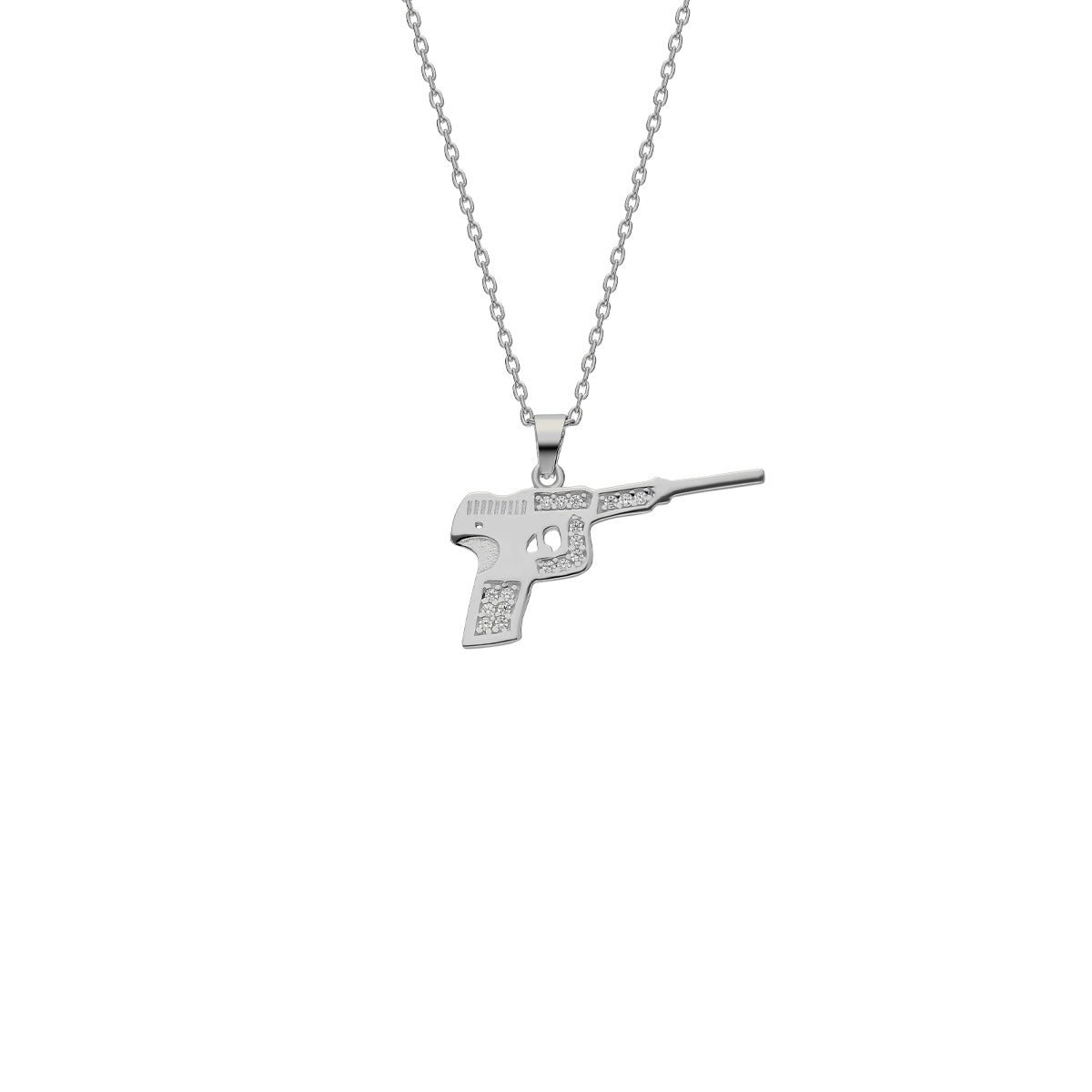 Kardelen Pistole Kette mit Zirkonia - 925 SILBER im Angebot