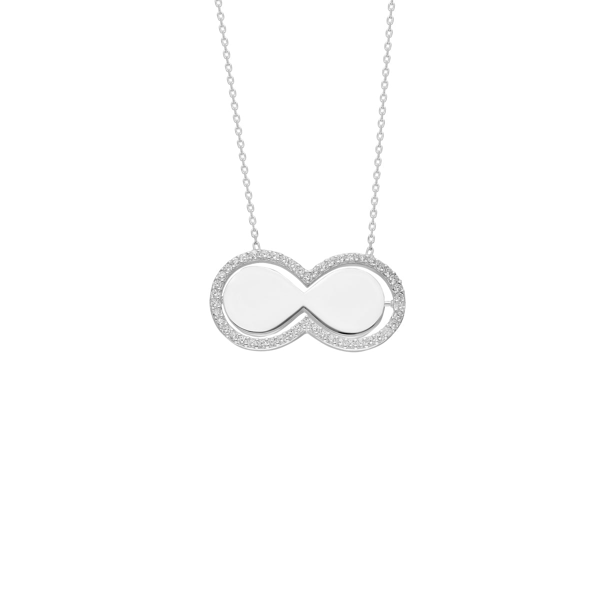 Kardelen Glänzend Infinity Halskette - 925 SILBER Schlussverkauf