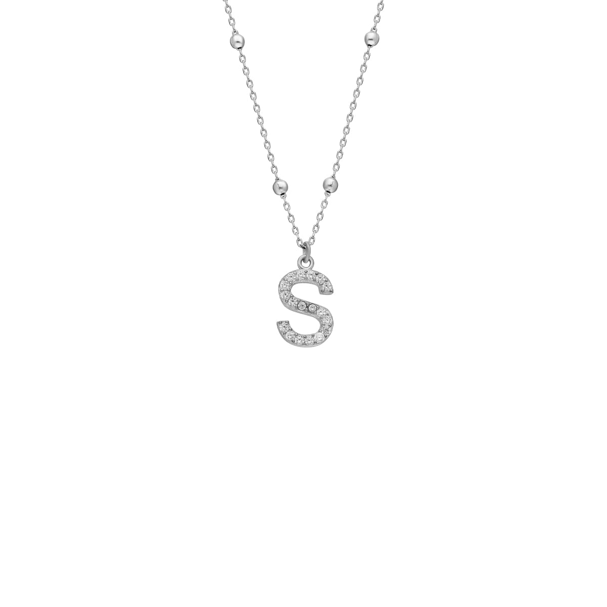 Kardelen Zirkonia Vintage Letter Necklace - 925 SILBER Sonderangebot