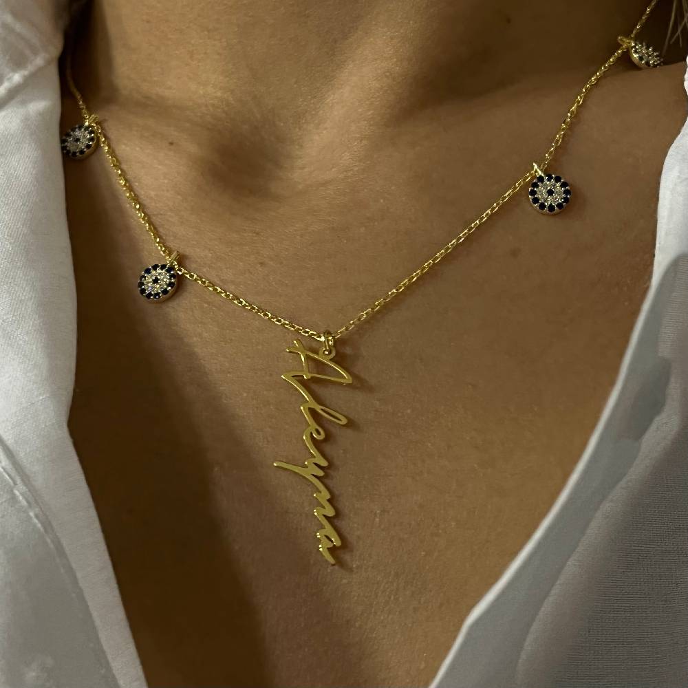 Kardelen Nazar x Signatur Kette - 925 SILBER Weihnachtsangebot