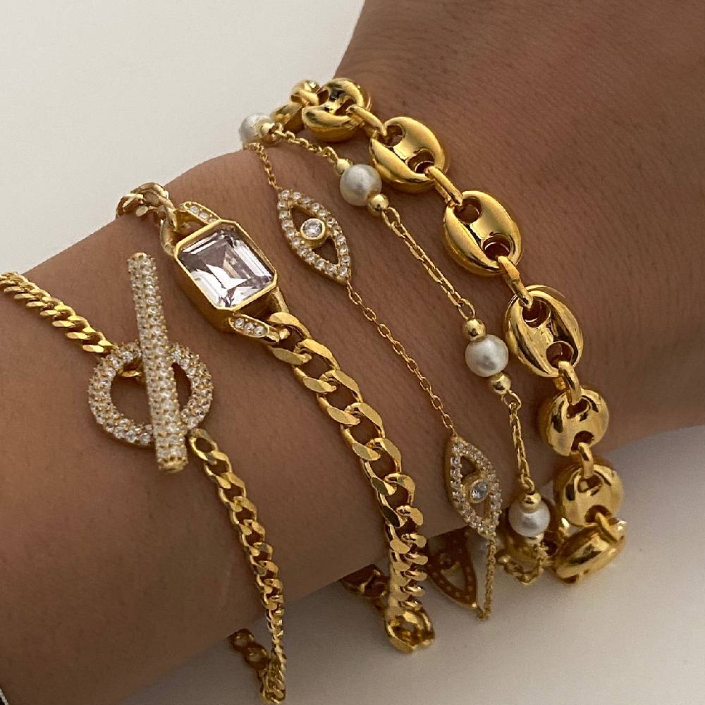 Kardelen Angela Zirkonia Armkette - 925 SILBER Zeitlich begrenztes Angebot