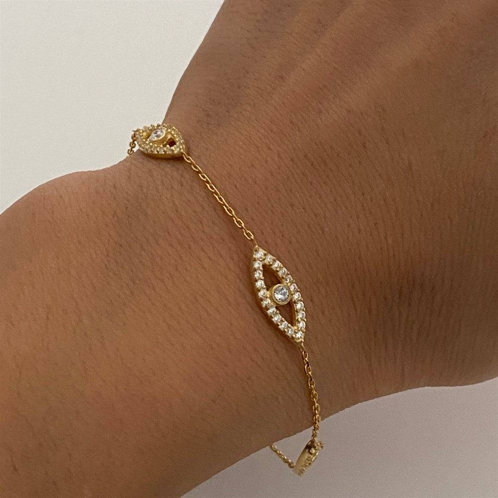 Kardelen Eyez Armkette - 925 SILBER Tägliche Deals