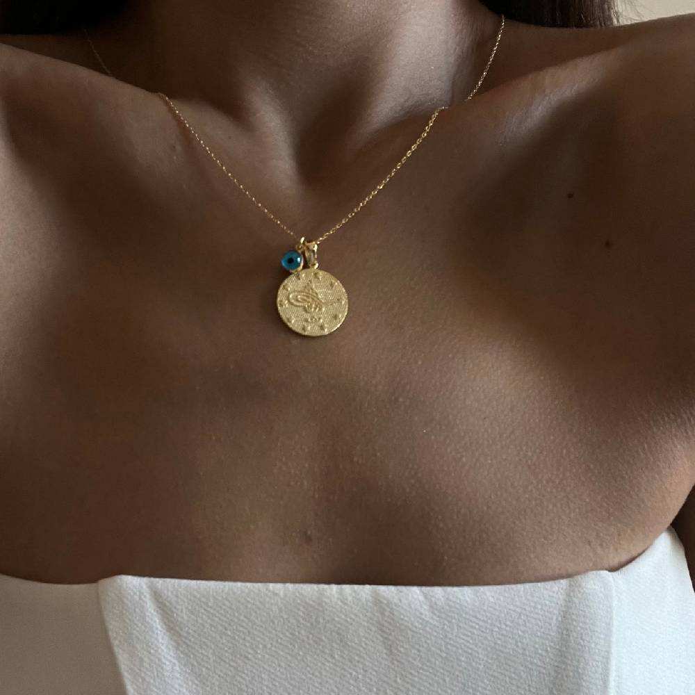 Kardelen Resat Kette mit Nazarauge - 925 SILBER Kostenlose Rückgabe