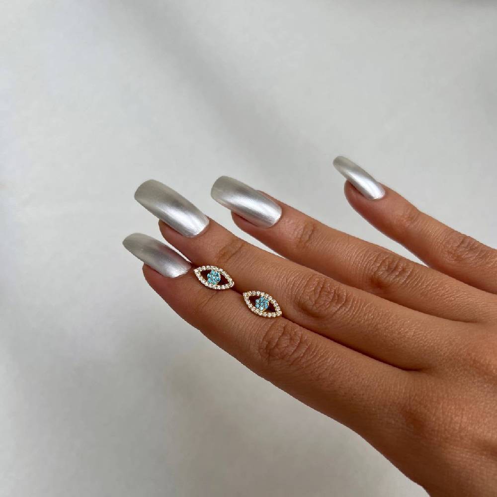 Kardelen Auge Nazar Mini Ohrring - 925 SILBER Neueste Stile
