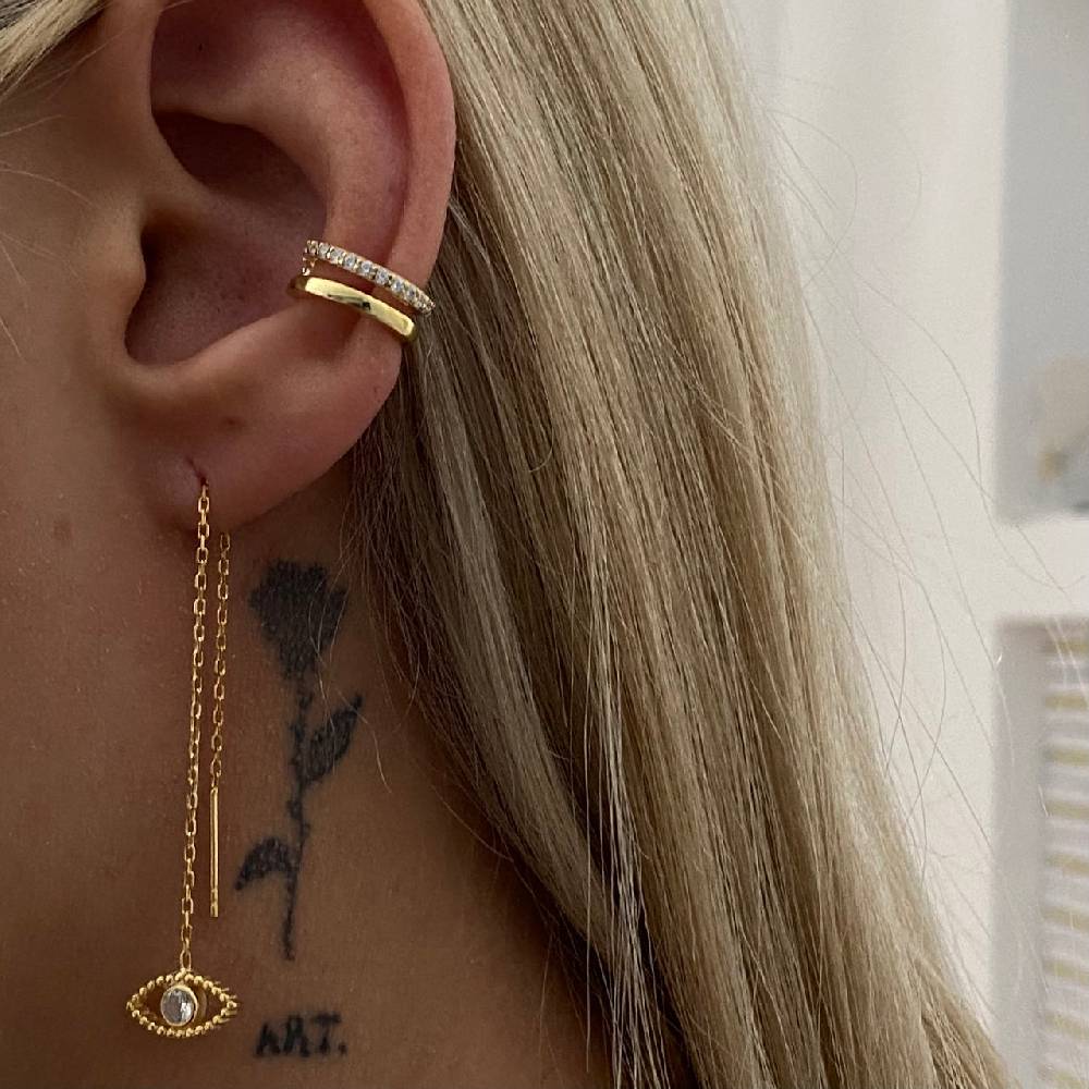 Kardelen Eye Earring Hängend Ohrring - 925 SILBER Black Friday Preise