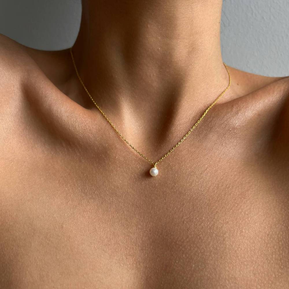 Kardelen Mini Pearl Halskette - 925 SILBER Online Shopping